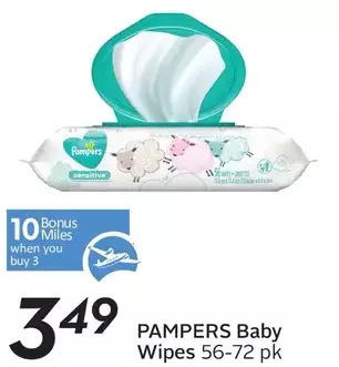 Sobeys Pampers baby wipes offer