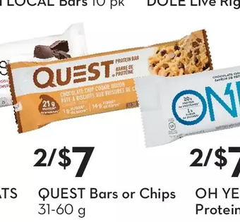 Sobeys Quest bars or chips offer