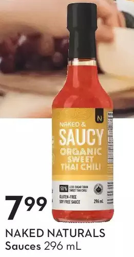 Sobeys Naked naturals sauces offer