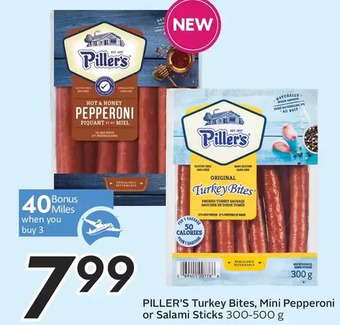 Sobeys Piller's turkey bites, mini pepperoni or salami sticks offer