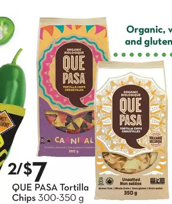 Sobeys Que pasa tortilla chips offer