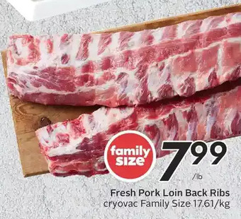 Sobeys Fresh pork loin back ribs offer