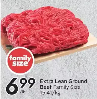 Sobeys Extra lean ground beef offer