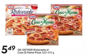 Sobeys Dr. oetker ristorante or casa di mama pizza offer