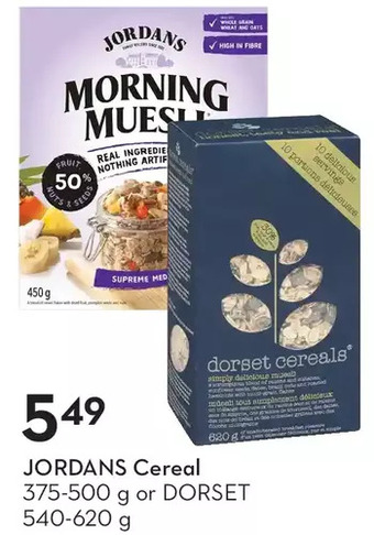 Sobeys Jordans cereal or dorset offer