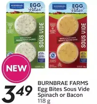 Sobeys Burnbrae farms egg bites sous vide spinach or bacon offer