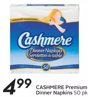 Sobeys Cashmere premium dinner napkins offer