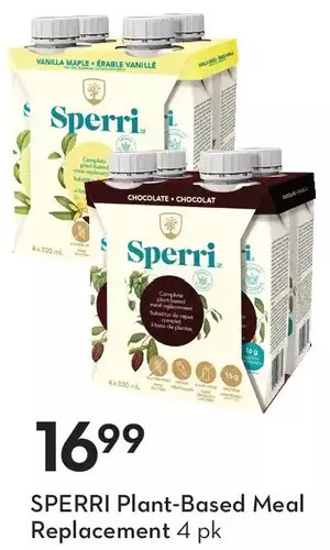 Sobeys Sperri plant-based meal replacement offer