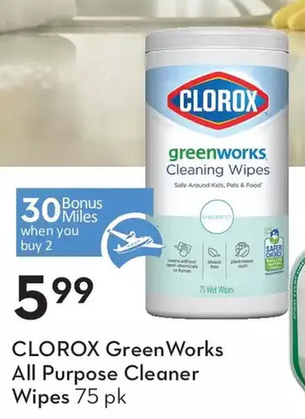 Sobeys Clorox greenworks all purpose cleaner wipes offer