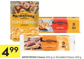 Foodland Armstrong cheese or shredded cheese offer