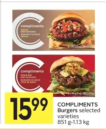 Foodland Compliments burgers offer