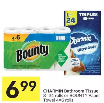 Foodland Charmin bathroom tissue or bounty paper towel offer