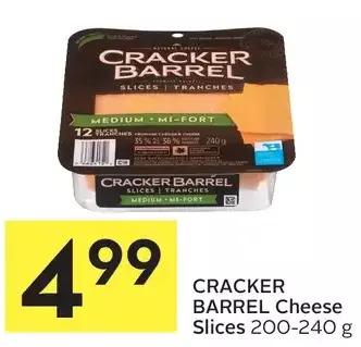 Foodland Cracker barrel cheese slices offer