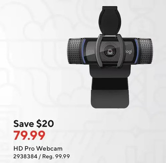 Staples Logitech hd pro webcam offer