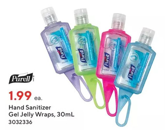 Staples Purell hand sanitizer gel jelly wraps offer