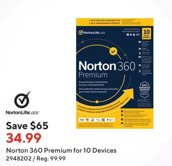 Staples Norton 360 premium for 10 devices offer