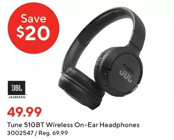Staples Jbl tune 510bt wireless on-ear headphones offer