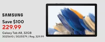 Staples Samsung galaxy tab a8, 32gb offer