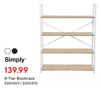 Staples Simply 4-tier bookcase offer