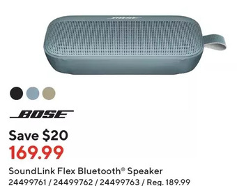 Staples Bose soundlink flex bluetooth speaker offer