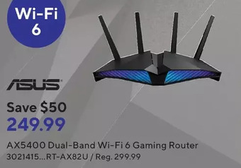 Staples Asus ax5400 dual-band wi-fi 6 gaming router offer