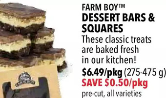 Farm Boy Farm boy dessert bars & squares offer