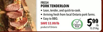 Farm Boy Fresh pork tenderloin offer