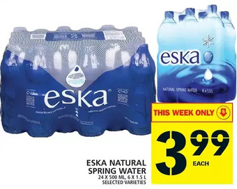 Food Basics Eska natural spring water offer