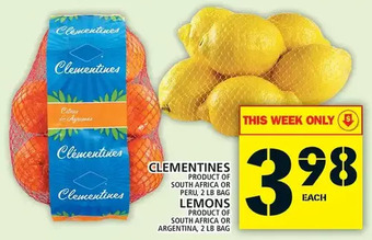 Food Basics Clementines or lemons offer