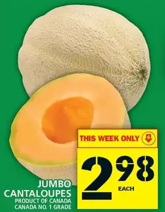 Food Basics Jumbo cantaloupes offer