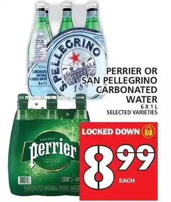 Food Basics Perrier or san pellegrino carbonated water offer