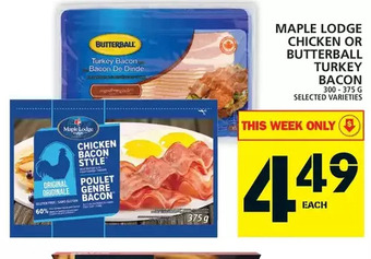 Food Basics Maple lodge chicken or butterball turkey bacon offer