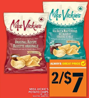 Food Basics Miss vickie's potato chips offer