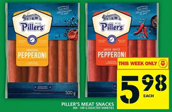 Food Basics Piller's meat snacks offer