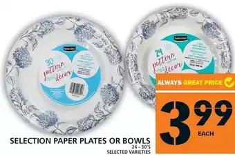 Food Basics Selction paper plates or bowls offer