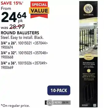 Lowe's Round balusters offer
