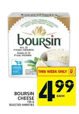Food Basics Boursin cheese offer