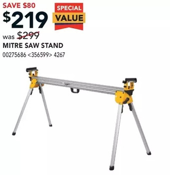Lowe's Dewalt mitre saw stand offer