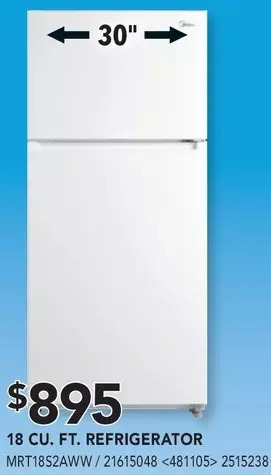 Lowe's Midea 18 cu. ft. refrigerator offer
