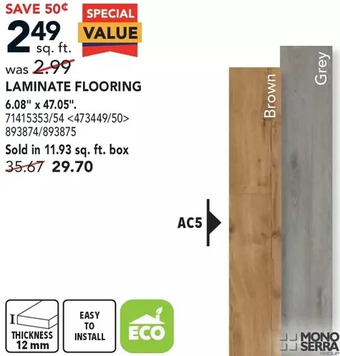 Lowe's Mono serra laminate flooring offer