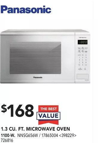 RONA Panasonic 1.3 cu. ft. microwave oven offer