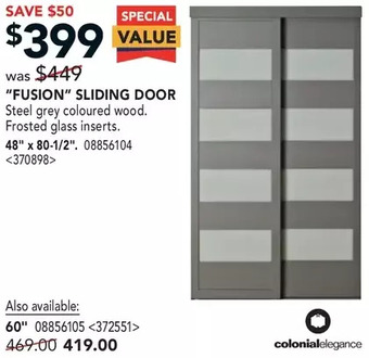RONA "fusion" sliding door offer