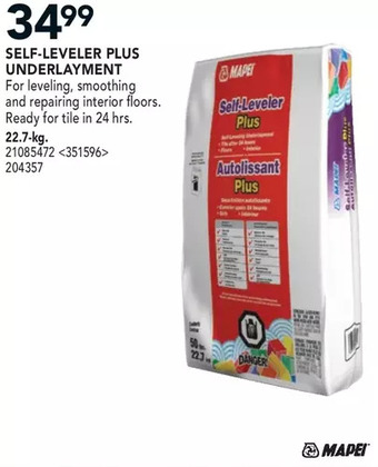 RONA Mapei self-leveler plus underlayment offer
