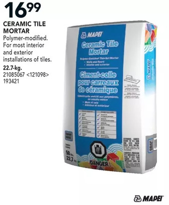 RONA Mapei ceramic tile mortar offer