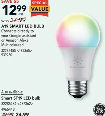 RONA Ge a19 smart led bulb offer