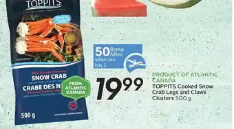 Sobeys Urban Fresh Toppits cooked snow crab legs and claws clusters offer
