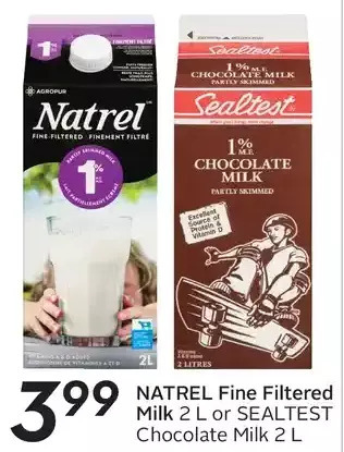Sobeys Urban Fresh Natrel fine filtered milk or sealtest chocolate milk offer