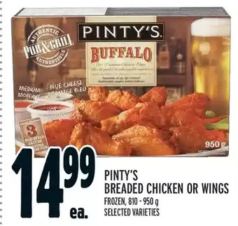 Metro Pinty's breaded chicken or wings offer