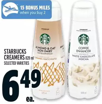 Metro Starbucks creamers offer