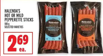 Metro Halenda's hot or mild pepperette sticks offer